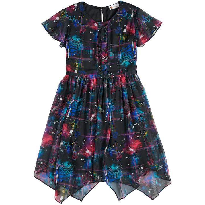 Disney's D-signed Descendants 2 Girls 7-16 Graffiti-print Sharkbite Hem Dress, Size: Small, Multi