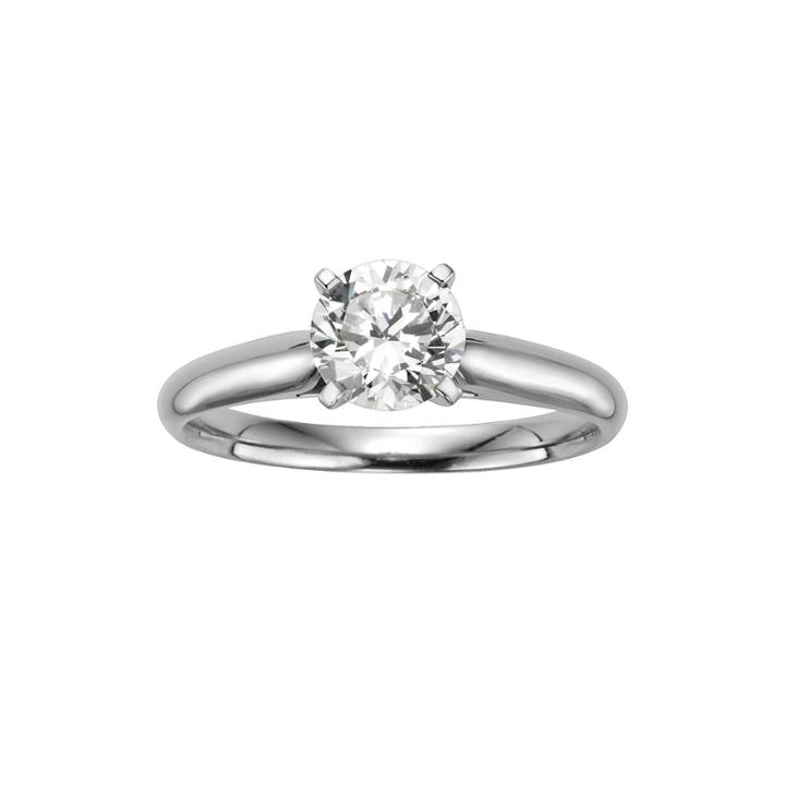 Round-cut Igl Certified Diamond Solitaire Engagement Ring In 14k White Gold (1 Ct. T.w.), Women's, Size: 6.50