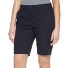 Petite Croft & Barrow&reg; Twill Bermuda Shorts, Women's, Size: 12 Petite, Blue (navy)