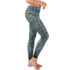 Women's Balance Collection Serpentina Printed Leggings, Size: Large, Light Grey