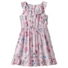 Girls 4-10 Sonoma Goods For Life&trade; Patterned Ruffled Wrap Dress, Girl's, Size: 6x, Brt Pink