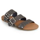 Journee Collection Darby Women's Sandals, Girl's, Size: 8, Grey