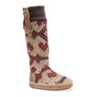 Muk Luks Women's Angela Boot Slippers, Size: Large, Brown