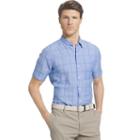 Men's Izod Classic-fit Windowpane Button-down Shirt, Size: Xl, Blue Other