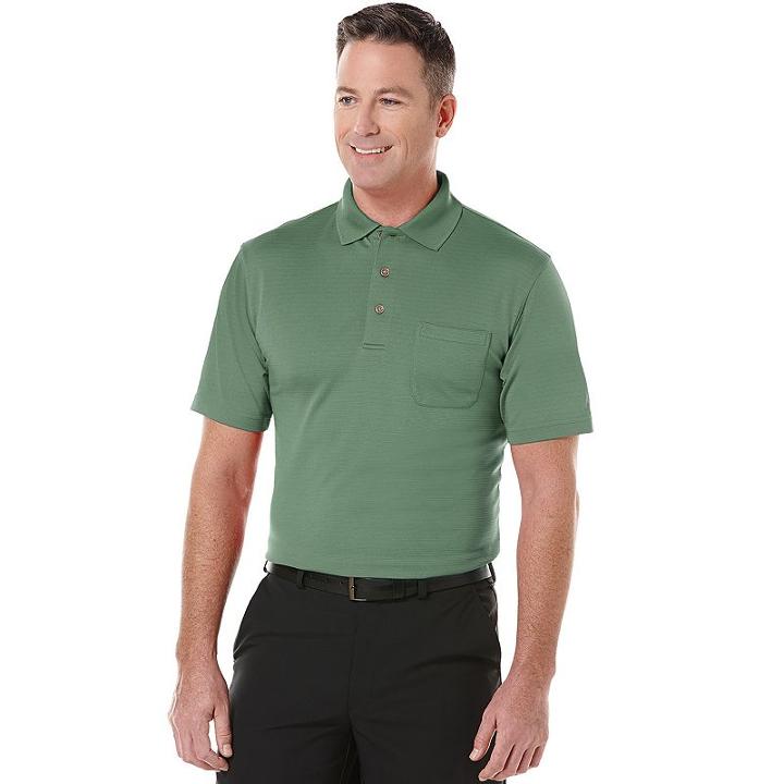 Men's Grand Slam Airflow Pocket Performance Golf Polo, Size: Medium, Dark Green