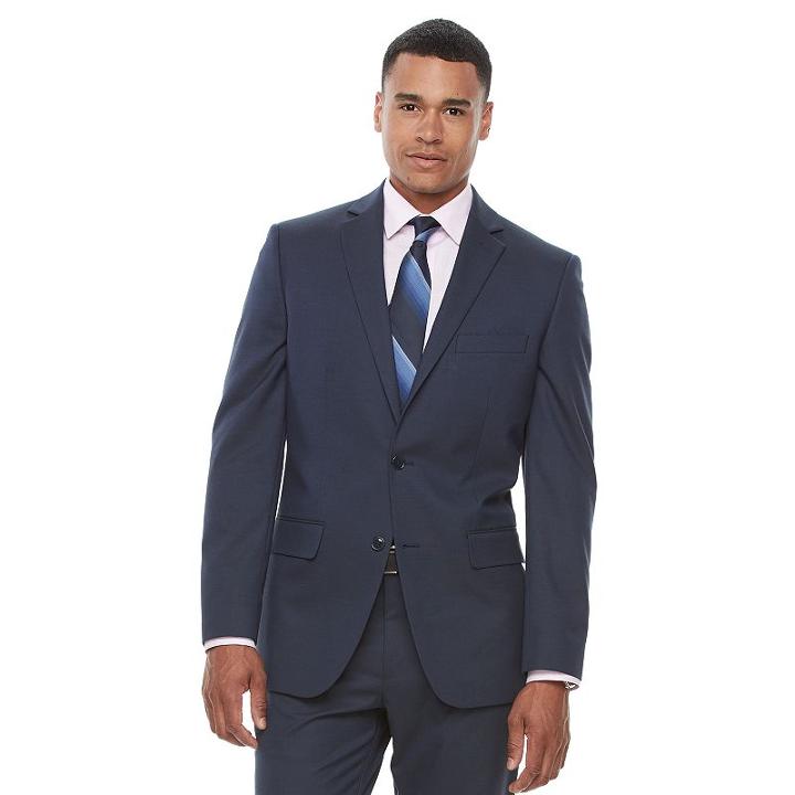 Men's Apt. 9&reg; Slim-fit Stretch Suit Jacket, Size: 44 Short, Blue (navy)