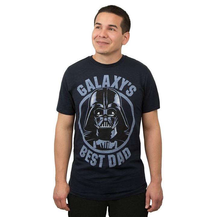 Men's Star Wars Darth Vader Galaxy's Best Dad Tee, Size: Small, Blue (navy)