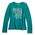 Girls 7-16 & Plus Size Mudd&reg; Long Sleeve Graphic Tee, Size: 18 1/2, Dark Blue