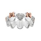 Disney's Minnie Mouse Two Tone Crystal Heart Ring, Women's, Size: 7, White