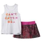Toddler Girl Adidas Can't Catch Me Tank Top & Patterned Skort Set, Size: 4t, Brt Green