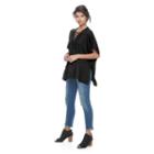 Madden Nyc Solid Jersey Lace-up Poncho, Women's, Oxford