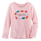Girls 4-10 Jumping Beans&reg; Long-sleeved Thanksgiving Tee, Size: 8, Brt Pink