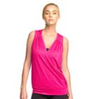 Women's Colosseum Drop Needle Hooded Yoga Tank, Size: Small, Rum Punch