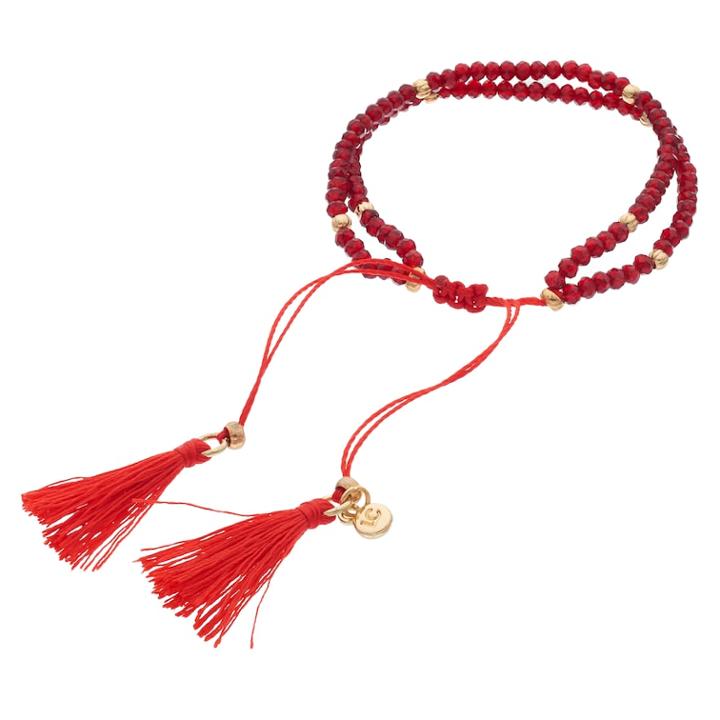 Lc Lauren Conrad Birth Month Tasseled Slipknot Bracelet, Women's, Red