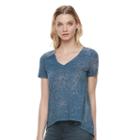 Women's Rock & Republic&reg; Boyfriend Tee, Size: Large, Blue