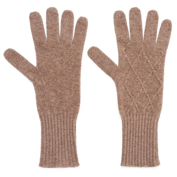 Apt. 9&reg; Cashmere Cross-stitch Gloves, Women's, Med Brown