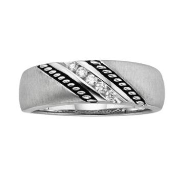 Platina 4 1/7-ct. T.w. Diamond Wedding Band - Men, Size: 11, White