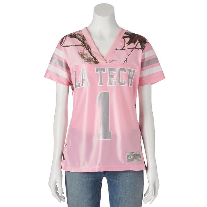 Women's Realtree Louisiana Tech University Game Day Jersey, Size: Small, Pink