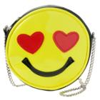 Girls 4-16 Capelli Emoji Heart Eye Crossbody Bag, Drk Yellow