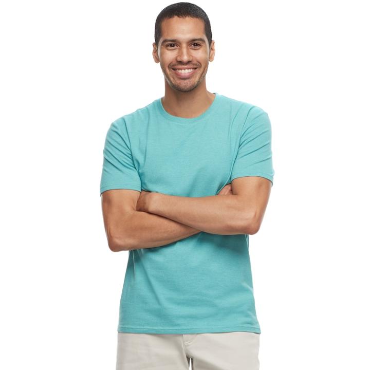 Men's Sonoma Goods For Life&trade; Slim Supersoft Tee, Size: Xl, Turquoise/blue (turq/aqua)