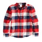 Boys 4-12 Jumping Beans&reg; Flannel Plaid Button Down Shirt, Size: 6, Med Red