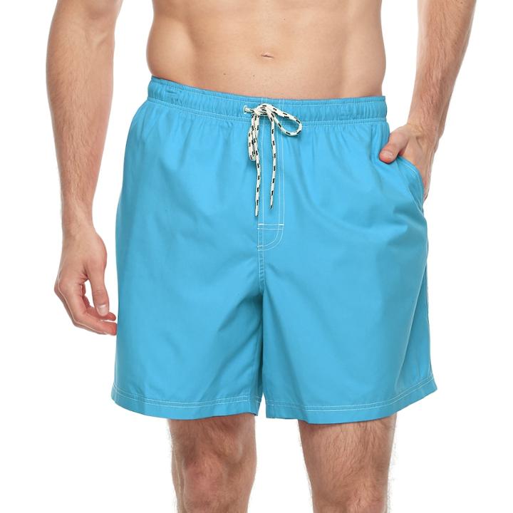 Big & Tall Croft & Barrow&reg; Solid Swim Trunks, Men's, Size: Xxl Tall, Light Blue