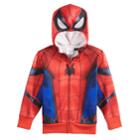 Toddler Boy Marvel Spider-man Costume Mask Zip Hoodie, Size: 2t, Brt Red