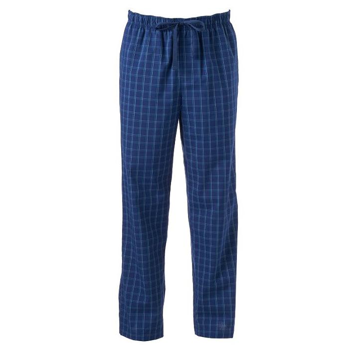 Men's Croft & Barrow&reg; True Comfort Woven Lounge Pants, Size: Small, Blue