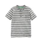 Boys 4-8 Carter's Striped Pocket Henley, Size: 6, Gray Stripe