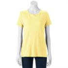 Women's Croft & Barrow&reg; Essential Crewneck Tee, Size: Xl, Med Yellow