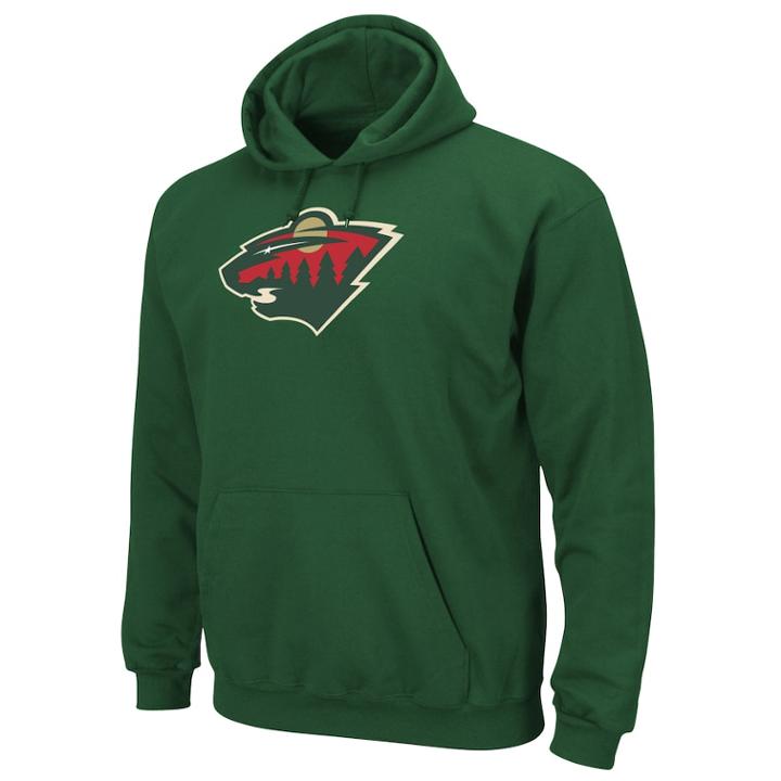Men's Majestic Minnesota Wild Tek Patch Hoodie, Size: Xl, Green