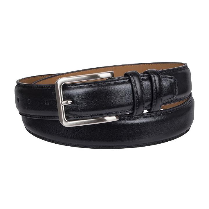 Men's Croft & Barrow&reg; Feather-edge Stitched Belt, Size: 32, Black