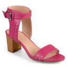 Journee Collection Mabel Women's Block Heel Sandals, Girl's, Size: 8, Dark Pink