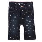 Toddler Girl Levi's Charlene Glitter Pattern Denim Bermuda Shorts, Size: 2t, Med Blue