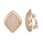 Dana Buchman Pink Marquise Clip On Earrings, Women's, Brt Pink