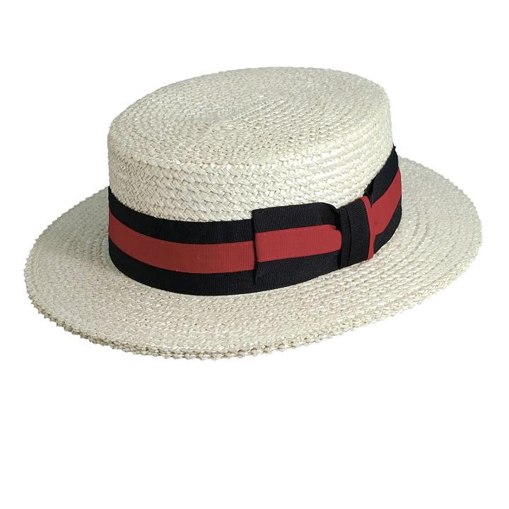Scala Classico Straw Boater Hat - Men, Size: Xl, White