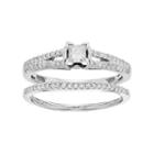 Diamond Engagement Ring Set In 10k White Gold (1/2 Carat T.w.), Women's, Size: 10