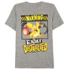 Boys 8-20 Angry Birds Easily Distracted Tee, Boy's, Size: Large, Grey