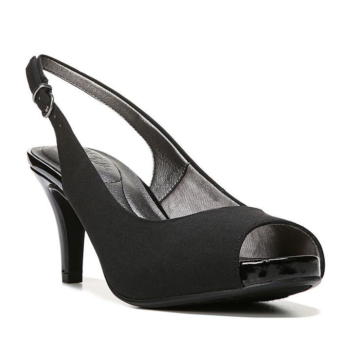 Lifestride Teller Women's Slingback Dress Heels, Size: 8.5 Wide, Grey (charcoal)