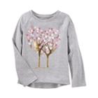 Girls 4-12 Oshkosh B'gosh Raglan Tree Graphic Tee, Size: 10, Light Grey