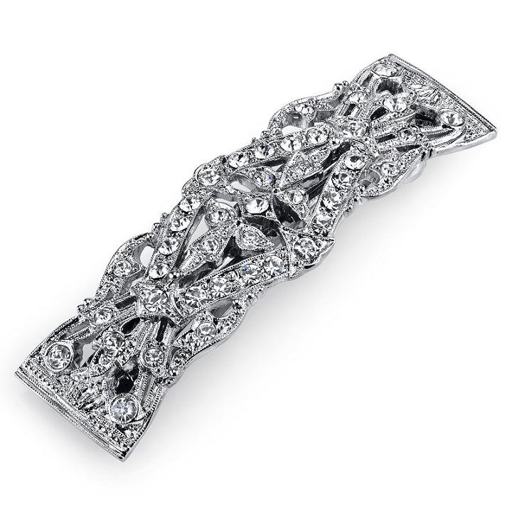 1928 Hair Clip, Women's, White