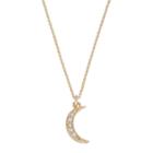 Moon Pendant Necklace, Women's, Gold