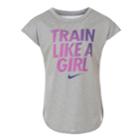 Girls 4-6x Nike Train Like A Girl Tee, Size: 6x, Grey