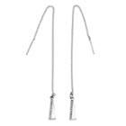 Pave Triangle Threader Earrings, Women's, Silver
