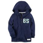 Boys 4-8 Carter's Number Applique Hooded Henley, Boy's, Size: 7, Blue