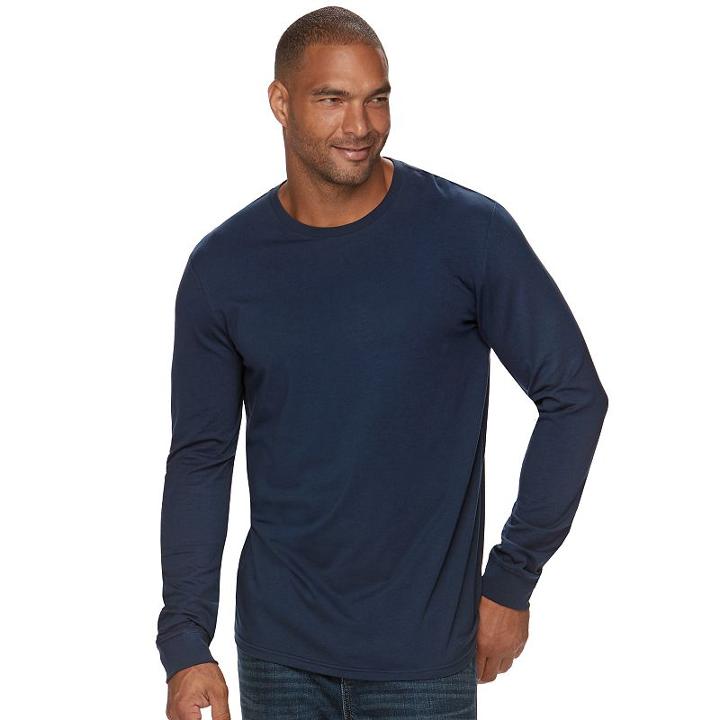 Big & Tall Sonoma Goods For Life&trade; Flexwear Slim-fit Stretch Crewneck Tee, Men's, Size: Xl Tall, Blue