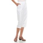 Women's Gloria Vanderbilt Thea Sheeting Button-tab Capris, Size: Xl, White