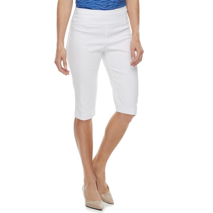 Women's Dana Buchman 14-in. Pull-on Skimmer Capris, Size: Medium, Natural