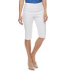 Women's Dana Buchman 14-in. Pull-on Skimmer Capris, Size: Medium, Natural
