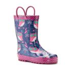 Western Chief Owl Dream Girls' Waterproof Rain Boots, Size: 11, Med Blue